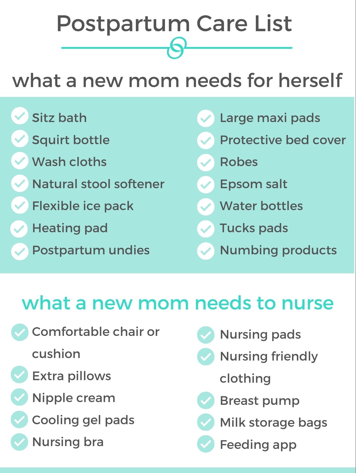 What mom needs in the first weeks after birth